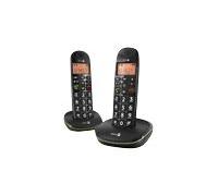 DORO PhoneEasy 100W Duo - Téléphone sans fil avec ID d'appelant - DECT\GAP - noir + combiné supplémentaire
