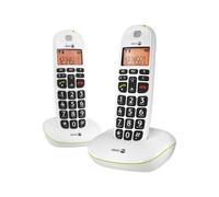 PhoneEasy 100W Duo - Téléphone sans fil avec ID d'appelant - DECT\GAP - noir + combiné supplémentaire