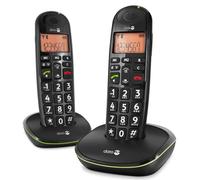Doro PhoneEasy 100w Téléphone sans Fil DECT pour Seniors avec Grandes Touches et Son Amplifié (Noir X 2) [Version Française]