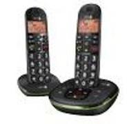 DORO PhoneEasy 105wr Duo - Téléphone sans fil - système de répondeur avec ID d'appelant - DECTGAP - noir + combiné supplémentaire Noir G
