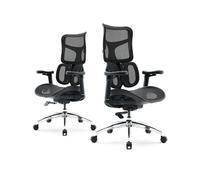 SIHOO Chaise de bureau Doro S100 – Soutien lombaire dynamique double, Accoudoirs 4D, Noir