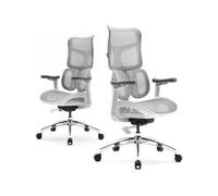 SIHOO Doro S100 Fauteuil de Bureau Ergonomique,avec Soutien Lombaire Dynamique Double,accoudoirs coordonnés en 4D,Blanc