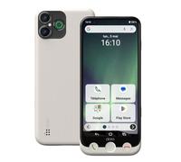 Doro - Smartphone Aurora A30 - Téléphone Portable Senior - Facile à Utiliser - Touche d'Assistance avec Localisation GPS - Compatible Appareils Auditifs - Câble USB Inclus - Blanc