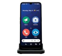 Doro - Téléphone 8200 - Téléphone 4G pour Séniors - Facile à Utiliser - Touche d'Assistance avec Localisation GPS - Compatible Appareils Auditifs - Caméra 16MP - Câble USB Inclus - Bleu