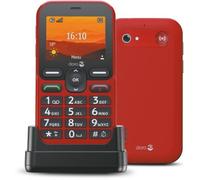 Doro Téléphone Leva L10 4G Écran 2,4" Son HD 2MP Touche d'assistance GPS Socle chargeur Rouge