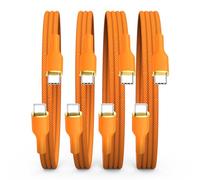 DoroJepi Lot de 4 câbles USB C de 1 m/1 m/2 m/2 m, 240 W, chargeur USB C à charge rapide, cordon de type C pour iPhone 17/16/15 Pro Max, Samsung Galaxy S26/S25/S24, tablettes, ordinateurs portables