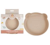DORON & CHARLIE - Assiette À Soupe - Repas Enfant - 056722 - Beige - Silicone - Ventouse - Compatible Micro Onde - DME - Machine à Laver - Facile à Nettoyer - Assiette Bébé - À Partir de 6 mois