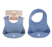 DORON & CHARLIE - Bavoir - Repas De Bébé - 056602 - Bleu - Silicone - Design Costume - Réglable - Etanche - DME - Lavable - Imperméable - 1er Age - Bavoir Souple - Puériculture - À Partir de 3 mois