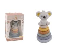 DORON & CHARLIE - Tour Koala - Haut Comme 7 Pommes - 056343 - Couleurs Assorties - Silicone - Empilement - Jouet Pour Enfants - Accessoire de Puériculture - Bébé - 1er Age - À Partir de 12 mois