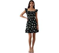 Dorothy Perkins - Mini-robe smockée pour femme DP2036 (40 FR) (Noir)