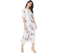 Dorothy Perkins - Robe midi nouée sur le devant pour femme DP4710 (40 FR) (Ivoire)