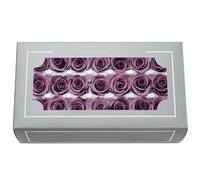 DorphyRoses Têtes de Roses Éternelles Haut de Gamme Naturelles (2-3cm) - Durée 3-5 Ans, Déco Maison, Cadeaux Festifs, DIY - sans Entretien & Écologique (Taro Violet)