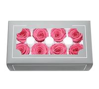 DorphyRoses Têtes de Roses Éternelles Haut de Gamme Naturelles (4-5cm) - Durée 3-5 Ans, Déco Maison, Cadeaux Festifs, DIY - sans Entretien & Écologique (Rose Doux)