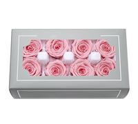 DorphyRoses Têtes de Roses Éternelles Haut de Gamme Naturelles (4-5cm) - Durée 3-5 Ans, Déco Maison, Cadeaux Festifs, DIY - sans Entretien & Écologique (Sakura Rose)