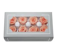 DorphyRoses Têtes de Roses Éternelles Haut de Gamme Naturelles (4-5cm) - Durée 3-5 Ans, Déco Maison, Cadeaux Festifs, DIY - sans Entretien & Écologique (Champagne Rouge)