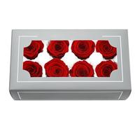 DorphyRoses Têtes de Roses Éternelles Haut de Gamme Naturelles (4-5cm) - Durée 3-5 Ans, Déco Maison, Cadeaux Festifs, DIY - sans Entretien & Écologique (Rouge Vermillon)