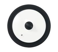 Dorre Couvercle universel Una en silicone noir. forme ronde Verre