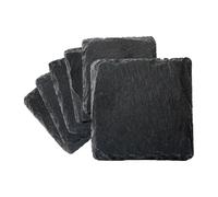 Dorre Dessous de verre Skiffer Lot de 6 Noir