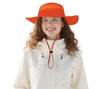 DORRISO Chapeau pour Homme Femme Chapeau Randonnée Soleil Unisexe Bord Large UPF 50+ Anti UV Étanche Bucket Hat Bob Panama Boonie Plat Capeline Athlétique Voyage Casual Rouge Orangé