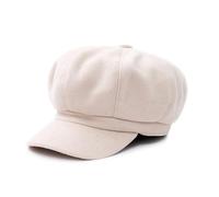 DORRISO Élégant Béret Femme Voyage et Loisir - Chapeau Basque, Newsboy et Octogonal - Taille 54-60CM - Beige Confortable