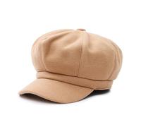 DORRISO Élégant Femmes Béret Chapeau Loisir Voyage Chapeau Newsboy Béret Chapeau Basque Femme Chapeau Octogonal 54-60CM Confortable Béret Chapeau Jaune A
