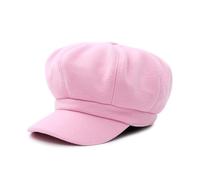 DORRISO Élégant Femmes Béret Chapeau Loisir Voyage Chapeau Newsboy Béret Chapeau Basque Femme Chapeau Octogonal 54-60CM Confortable Béret Chapeau Rose