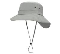 DORRISO Femme Chapeau Soleil Pliable UPF 50+ Anti UV Vacances Alpinisme Outdoor Étanche Chapeau de Voyage Mode Casquette Femme Nouveau Chapeau de Soleil Gris A