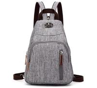 DORRISO Femme Sac à Dos Mode Sac d'école Petit Sac d'épaule Voyage Léger Sacs à Dos Tourisme école Sac à Bandoulière Vacances Décontracté Sac d'école Gris