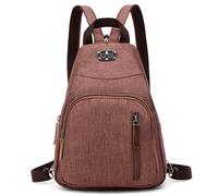 DORRISO Femme Sac à Dos Mode Sac d'école Petit Sac d'épaule Voyage Léger Sacs à Dos Tourisme école Sac à Bandoulière Vacances Décontracté Sac d'école Marron