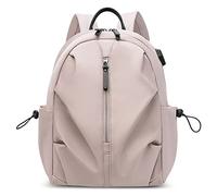 DORRISO Femme Sac à Dos Mode Sacs À Bandoulière Port USB Voyage Sac d'école Tourisme Sac d'épaule Confortable Voyage Randonnée Vacances Camping Décontracté Femme Sac à Dos Rose