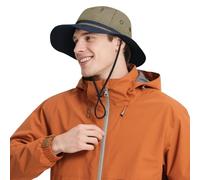 DORRISO Homme Chapeau de Pêche Femme Chapeau Soleil Pliable UPF 50+ Anti UV Vacances Alpinisme Outdoor Étanche Chapeau de Voyage Safari Casquette Confortable Bucket Hat Kaki Foncé