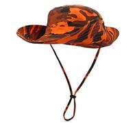DORRISO Homme Femme Chapeau Soleil Pliable UPF 50 Anti UV Vacances Alpinisme Outdoor Étanche Chapeau de Voyage Safari Casquette Bucket Hat Orange