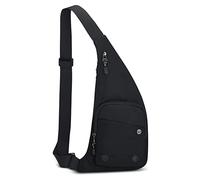 DORRISO Homme Sac de Poitrine Mode Sling Sac Voyage Sac à Bandoulière Ultralégère Sac d'épaule Causal Sac de Messager Voyage Sport Crossbody Bag Homme Petit Sac à Épaule Noir