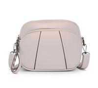 DORRISO Mode Sac Bandoulière Femme - Qualité Bandeau Réglable Léger Multi-Compartiments Cuir PU Imperméable pour Voyage Décontracté Quotidien Rencontre Blanc Perle
