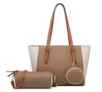 DORRISO Nouveau Polyvalent Ensemble de 3 Pièces Sac à Main Femmes Antivol Sûr Élégant Sacs à Bandoulière Pratique Sac Fourre Tout pour Rencontres Voyages Vacance Imperméable PU Cuir Marron