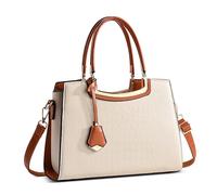 DORRISO Nouveau Sac à Main Femmes Élégant Sacs Portés Main avec Mode Pendentif Conception Pratique Sac Fourre Tout pour Rencontres Voyages Vacance Imperméable PU Cuir Blanc