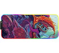DORRISO RGB Tapis de Souris Gaming Surdimensionné Grands 900 x 400 x 3 mm Tapis de Souris XXL XL Mousepad pour Clavier Souris Ordinateur PC Tapis de Souris La bête