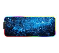 DORRISO RGB Tapis de Souris Gaming Surdimensionné LED Lumineuse Tapis de Souris XXL XL 800x300x4mm pour Clavier Souris Ordinateur PC Tapis de Souris Bleu