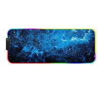 DORRISO RGB Tapis de Souris Gaming XL 800x300x3 mm Surdimensionné RGB Tapis de Sourispour Clavier Souris Ordinateur PC Tapis de Souris Bleu