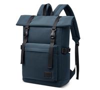 DORRISO Sac à Dos Homme pour Travailler Sac à Dos Ordinateur 15.6 Pouces avec Sangle de Bagage Arrière pour Vacances Randonnée École Imperméable Voyage Homme Sac à Dos Bleu
