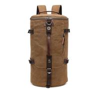 DORRISO Vintage Sac à Dos Homme Grande Capacité Convertible Sac de Voyage avec Compartiment Caché Sac W nd pour Voyage Randonnée Loisir Quotidien Extérieur Toile Homme Backpack Brun