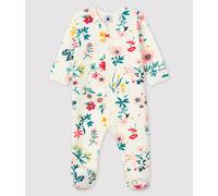 Dors-bien à imprimé fleuri bébé fille en velours Petit Bateau - blanc - Taille 18 mois 18M blanc/multicouleur
