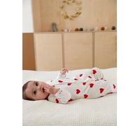 Dors-bien bébé coeurs en molleton blanc imprimer coeur 12M(74CM)
