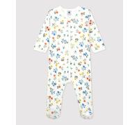 Dors-bien bébé imprimé fleuri en coton Petit Bateau - blanc - Taille 1 mois 1M blanc/multicouleur