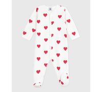 Dors-bien bébé mixte en coton imprimé caurs Petit Bateau - blanc - Taille 24 mois 24M blanc/rouge