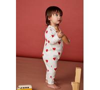 Dors-bien coeurs bébé en coton bio blanc imprimer coeur 6M(67CM)