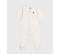 Dors-bien mixte en velours avec body intégré uni Petit Bateau - blanc - Taille 6 mois 6M blanc