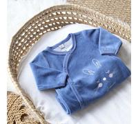 Dors bien ouverture devant en velours bl