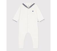 Dors-bien sans pieds bébé mixte en coton à col vareuse Petit Bateau - blanc - Taille 24 mois 24M blanc