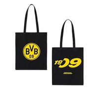 Dortmund Borussia BVB 09 Sac en tissu noir Sac de transport en coton